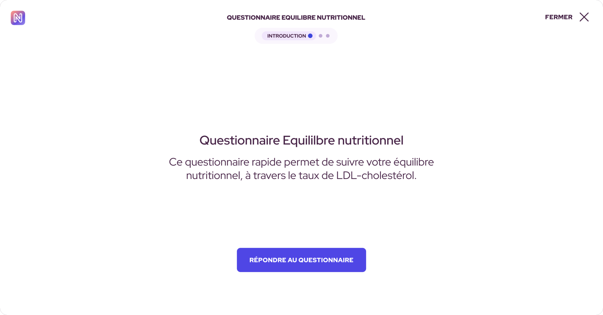 Comment répondre à un questionnaire dans NaomiFeel